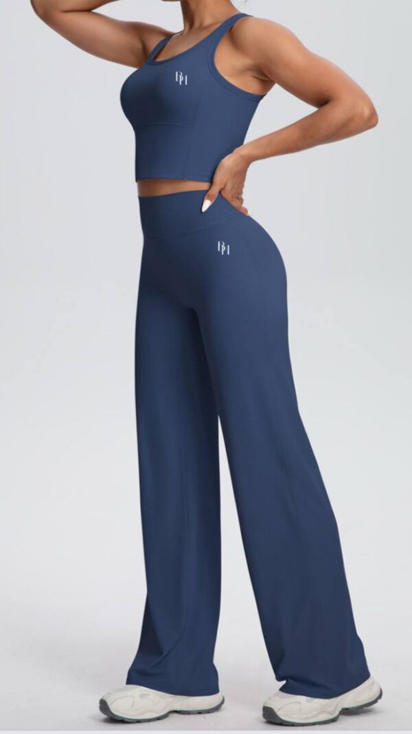 ropabets3 Crop Top y Pantalón de Pierna Ancha Conjunto